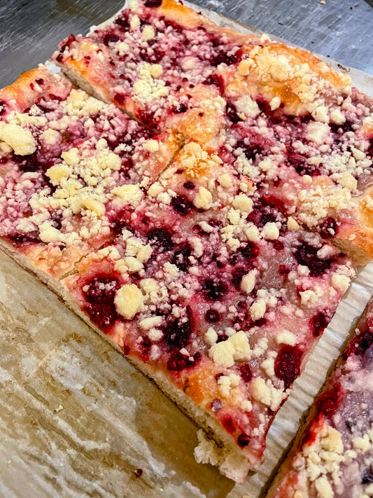 Sourdough Cake - Raspberry & Cream Cheese